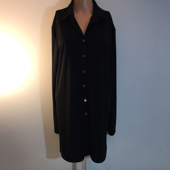 Jacqueline Ferrar Tops - Jacqueline Ferrar Vintage Black Tunic Shirt L